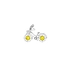 Strieborný prívesok s jantárom Retro bicykel Strieborný prívesok s jantárom Retro bicykel
