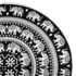 Pamut mandala Fekete-fehér elefántok