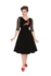 Retro pin up šaty s rukávem Růže s krajkou Retro pin up šaty s rukávem Růže s krajkou