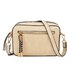 Béžová kabelka s predným zipsom