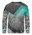 Детски суичър без качулка Marble Cyan