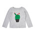 Dětské šedé tričko s dlouhým rukávem Kaktus