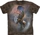 Detské tričko s krátkym rukávom Americký orol s vlajkou