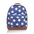 Kék hátizsák egy zsebbel Csillagok