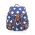 Vintage Rucksack Blau Sterne