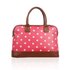 Tmavoružová bodkovaná kabelka do ruky