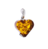 Ezüst borostyán medál Szív