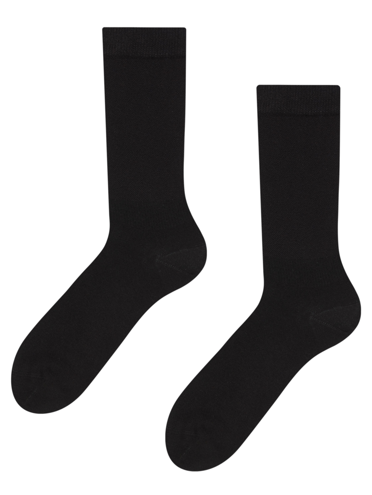 Chaussettes noires en fibres de bambou Confort