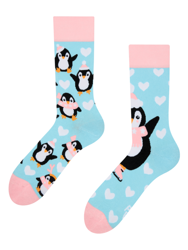 Het pad mengen adviseren Vrolijke sokken Schaatsende pinguïn | Dedoles