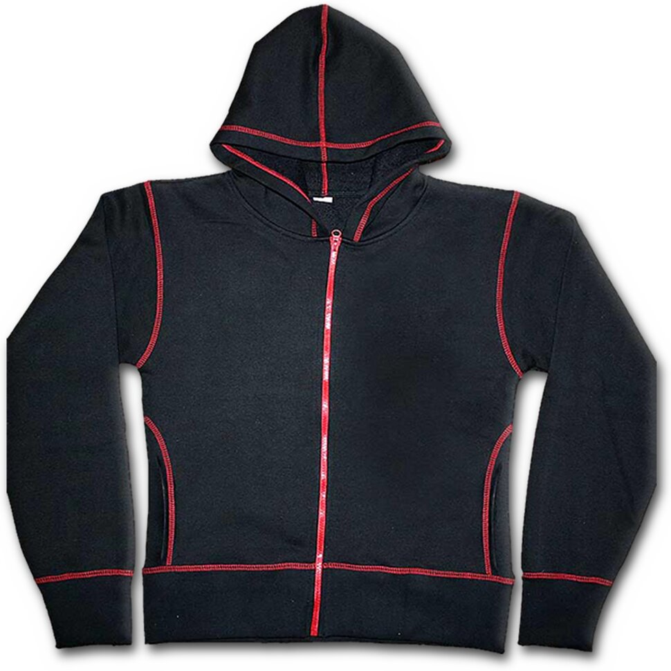 Black hoodie sale red lining