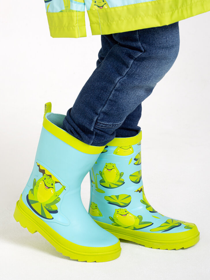 Playshoes flexible rain booties blue for toddlers