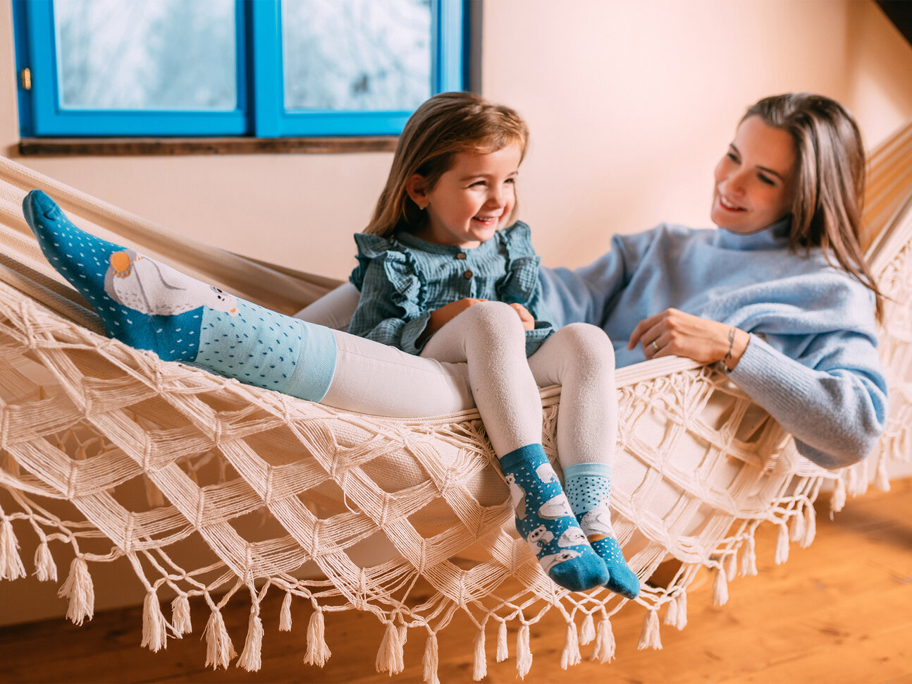 Chaussettes chaudes rigolotes pour enfants Ours polaire - DEDOLES