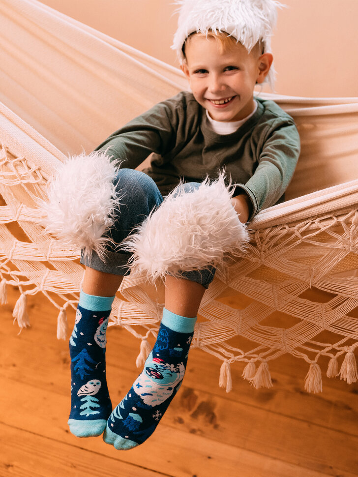 Chaussettes chaudes rigolotes pour enfants Renard en hiver - DEDOLES