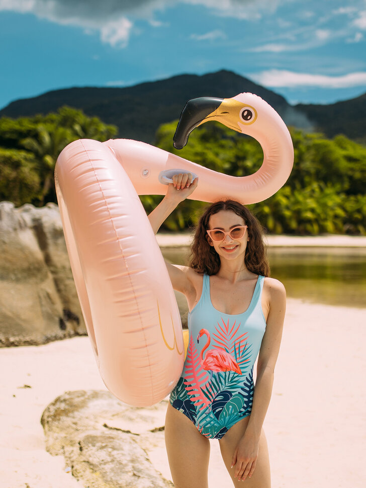 genie beproeving Aquarium Vrolijk badpak voor dames Wilde flamingo | Dedoles