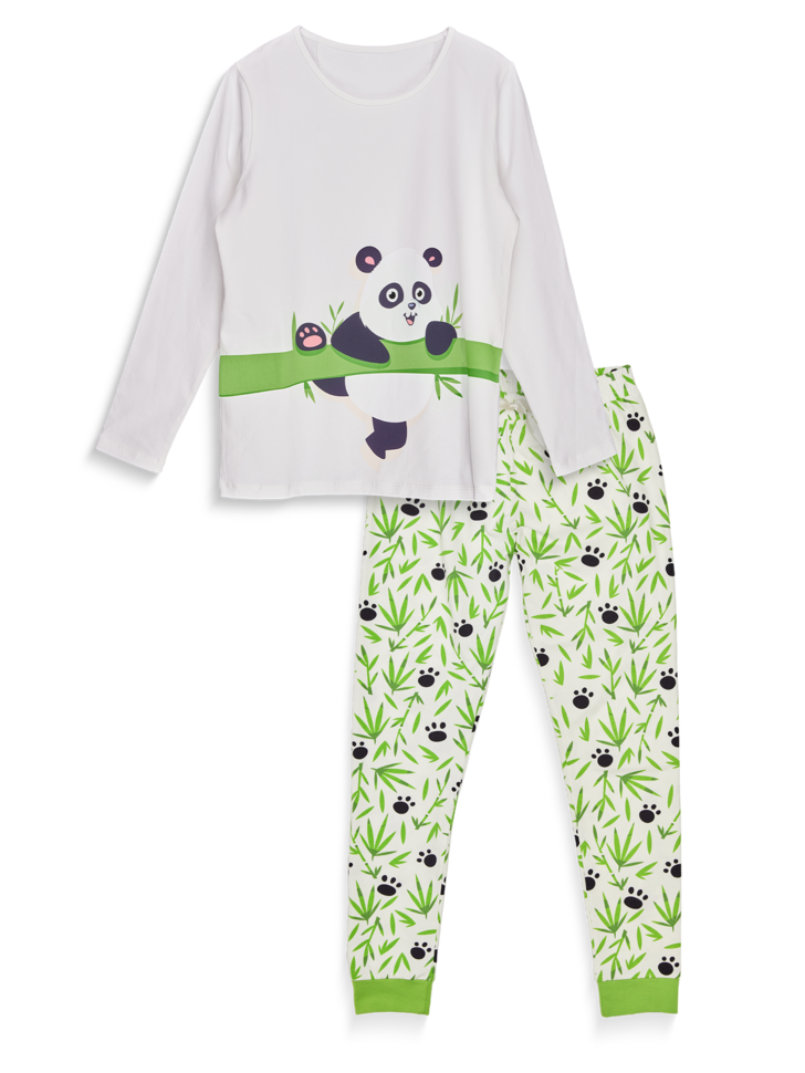 graduado retirarse Para aumentar Pijama alegre para mujer Bambú y panda | Dedoles