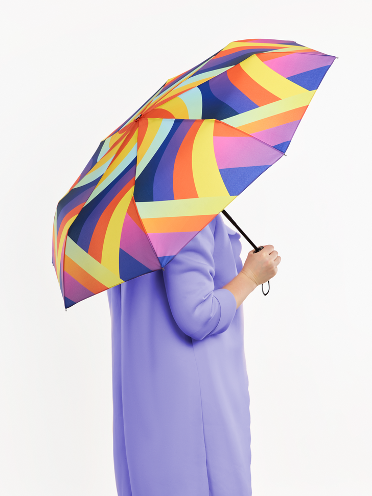 Paraguas de apertura automática para mujer Arco iris