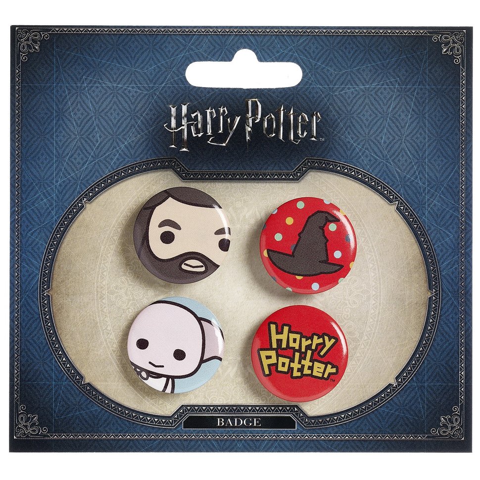 Abzeichen-Set Harry Potter Hagrid und Dobby