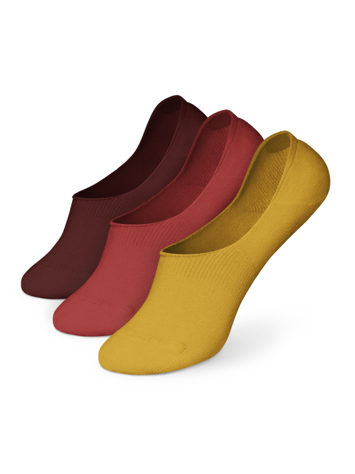 Cotton No Show Socks 3pack Autumn Dedoles
