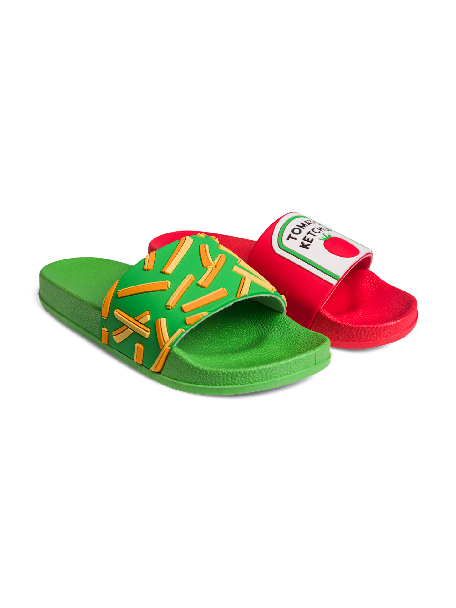 Chanclas infantiles alegres Patatas fritas con kétchup Dedoles