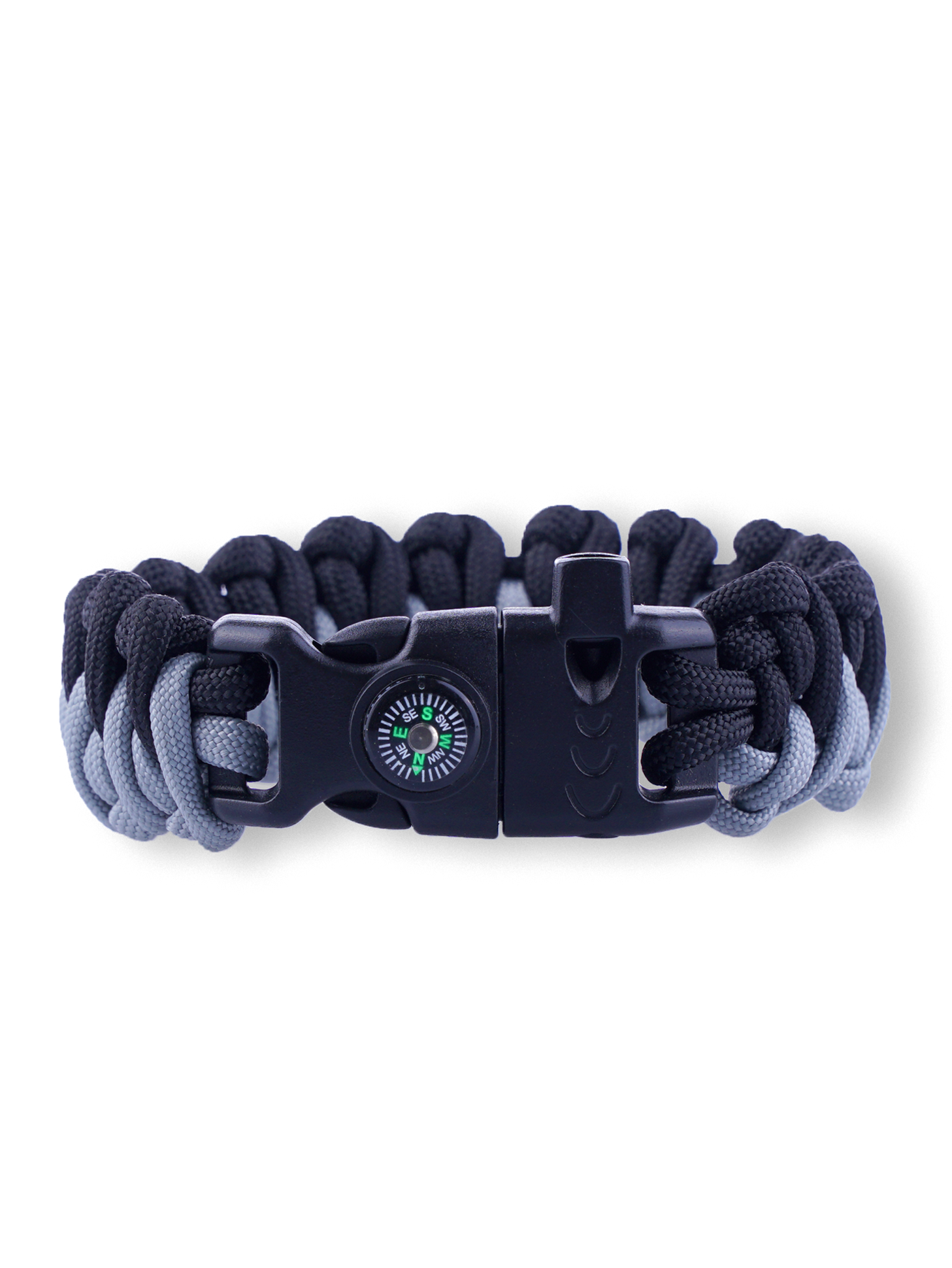Graues und schwarzes Paracord-Armband Half | Dedoles