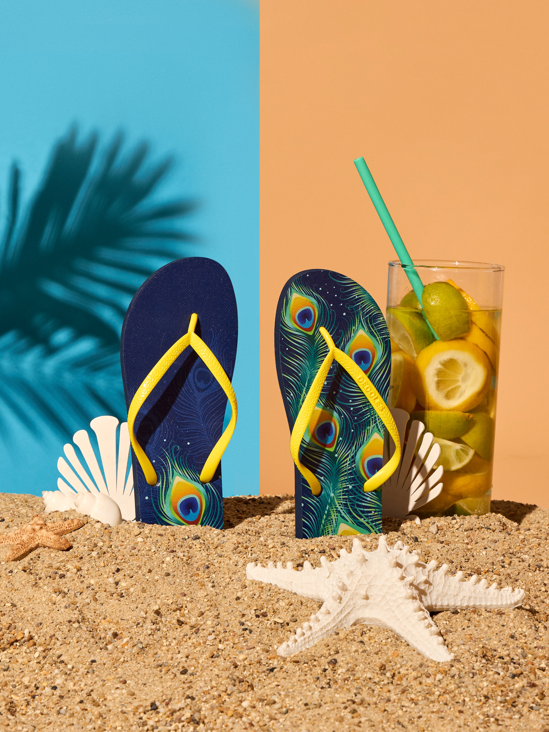 Lustige FlipFlops Pfauenfedern Dedoles