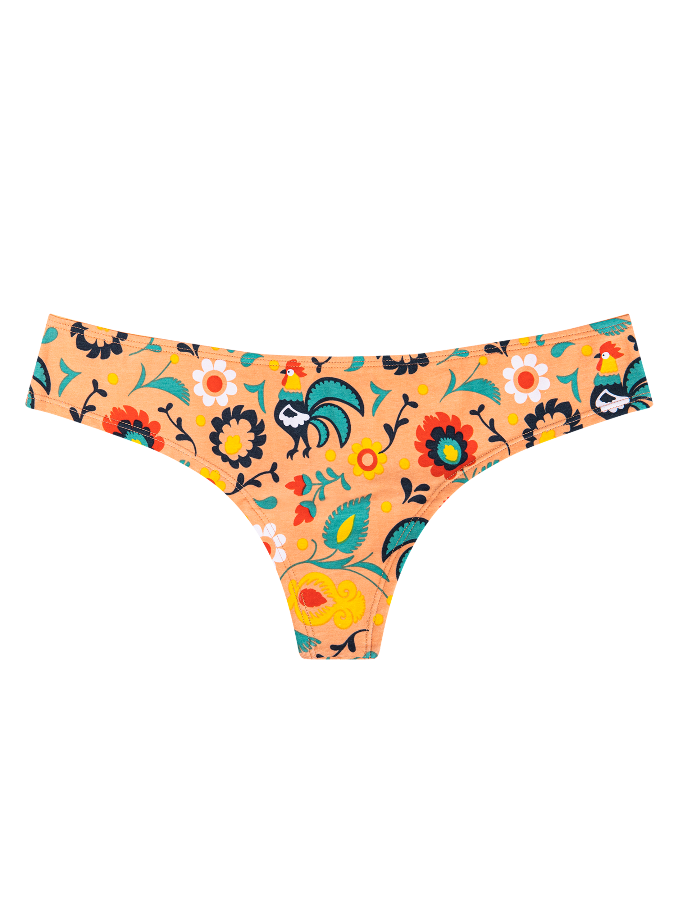 Women's Brazilian Panties Folk Rooster Dedoles