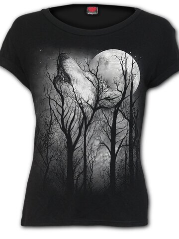 Tip na darček Dámske tričko s krátkym rukávom Spiral Direct Forest wolf