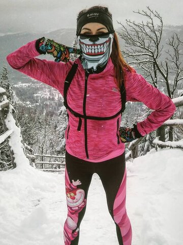 Výnimočný darček od Dedoles Dámske športové elastické legíny Mačka Škľabka