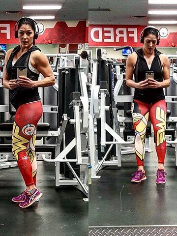 Wonder woman gym leggings top
