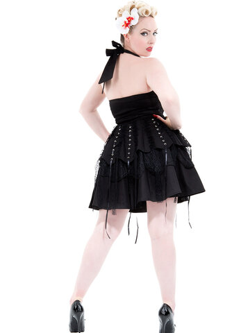 Hľadáte originálny a nezvyčajný darček? Obdarovaného zaručene prekvapí Čierne gotické krátke retro šaty