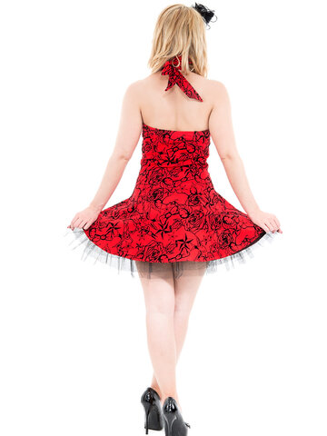 Obrázok produktu Červené krátke gotické šaty