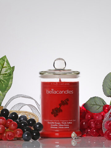 Výnimočný darček od Dedoles Červená Ríbezľa – sviečka s prstenom (1,2 kg)