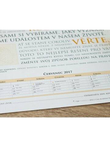 pro dokonalý a originální outfit Nástěnný motivační kalendář 2017