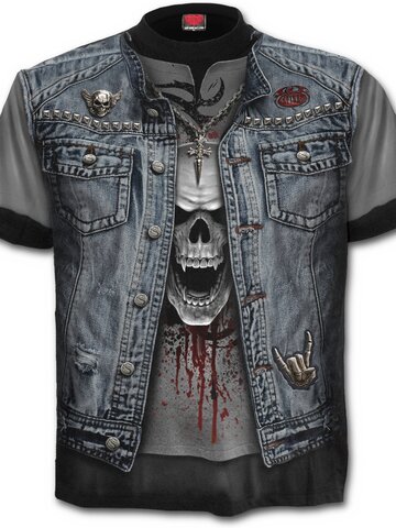 Lifestyle foto T-shirt Denim Vest