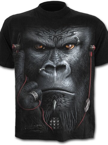 Pre dokonalý a originálny outfit Tričko s obojstranným motívom Tvár opice