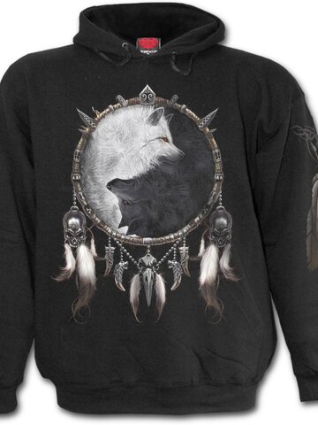 a tökéletes és egyedi ruházathoz Kapucnis pulóver Farkas arc