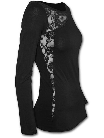 Zľava Dámske tričko s čipkovým rukávom