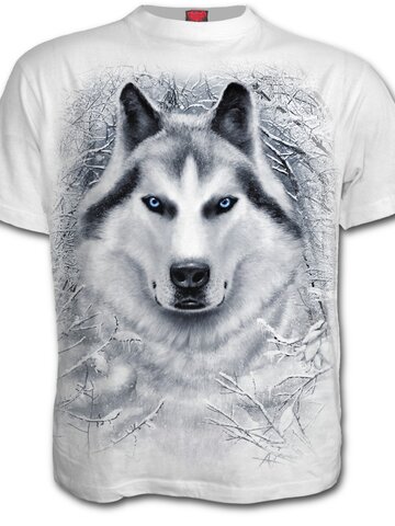 Lifestyle foto Tričko biele Biely vlk
