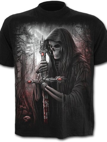 Výjimečný dárek od Dedoles Tričko Plus size s krátkým rukávem Rytíř smrti