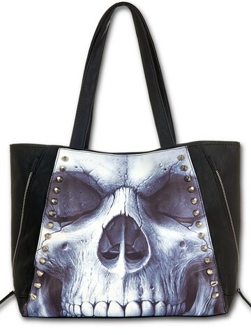 Lifestyle foto Taška na rameno Biela lebka