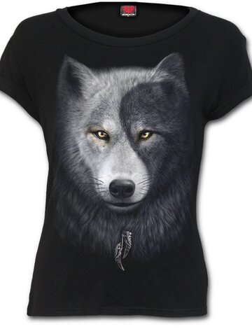 Foto Női póló Farkas arca