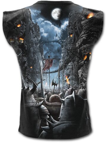 Lifestyle foto Pánske tielko celopotlač s motívom Nebezpečná priepasť