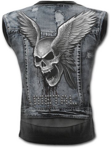 Obrázok produktu Pánske tielko celopotlač s motívom Riflová vesta