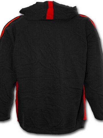 Lifestyle foto Čierna pánska mikina klokanka