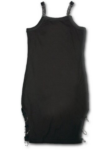 Výpredaj Čierne krátke  šaty na ramienka