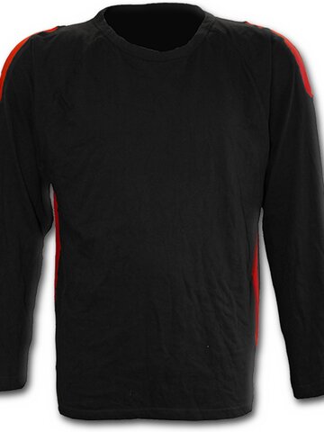 Výpredaj Čierne pánske tričko s dlhým rukávom