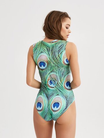 Ausverkauf Frauen Badeanzug Pfauenfedern