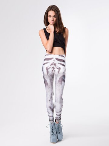 Hľadáte originálny a nezvyčajný darček? Obdarovaného zaručene prekvapí Ladies' Stretch Leggings White Tiger