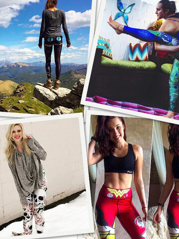 a tökéletes és egyedi ruházathoz Női elasztikus leggings Mandula virágok