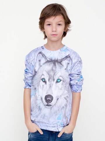 Lifestyle foto Dětská mikina bez kapuce Vlk